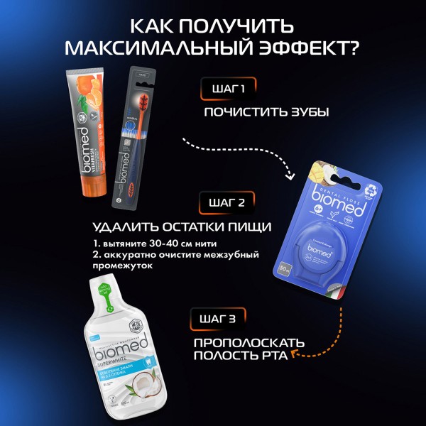 Зубная щетка Biomed Mineral жесткая