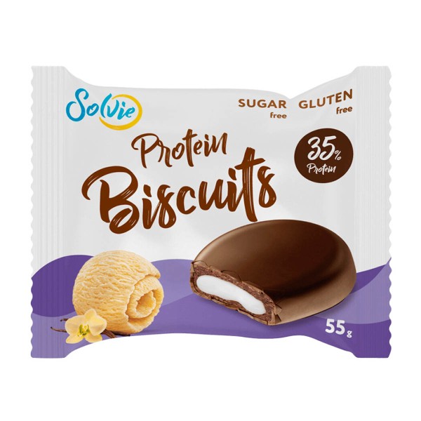 Печенье протеиновое Protein Biscuits глазированное 55г пломбир