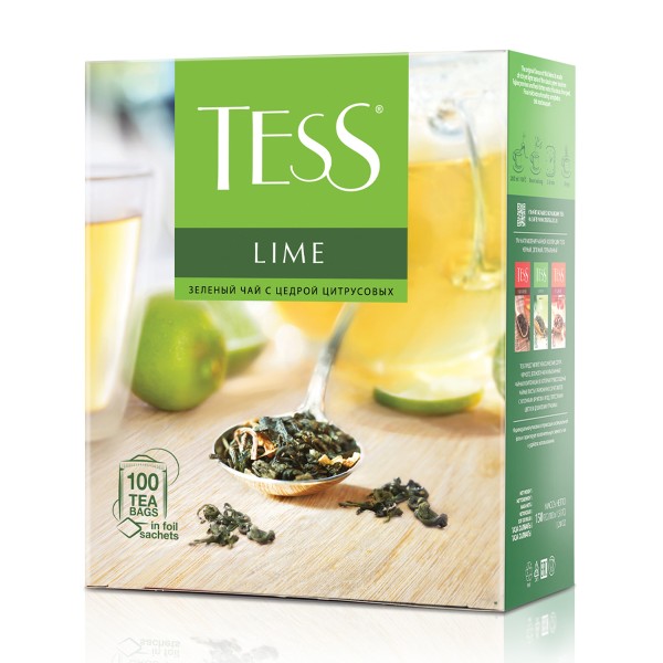 Чай зеленый Tess Lime 100пак