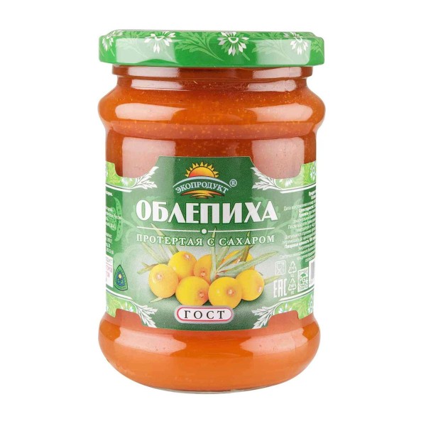 Облепиха протертая с сахаром Экопродукт 320г