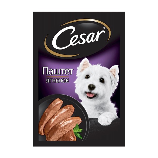 Корм для собак Cesar паштет с ягненком 80г