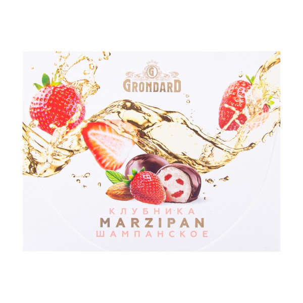 Конфеты Grondard марципановые с кусочками клубники и шампанским 98г