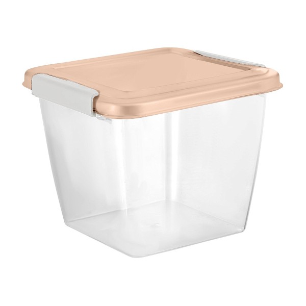 Контейнер Helsinki с защелками квадратный персиковая карамель 1л