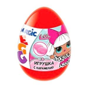 Карамель Lol Magic Egg в пластиковом яйце с игрушкой 10г Конфитрейд