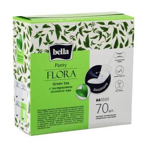 Прокладки гигиенические ежедневные Bella Panty Flora 70шт green tea