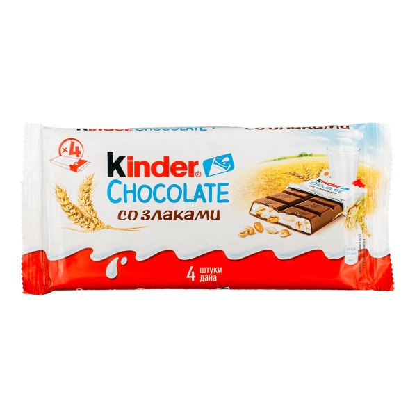 Шоколад Kinder Chocolate 94гр со злаками