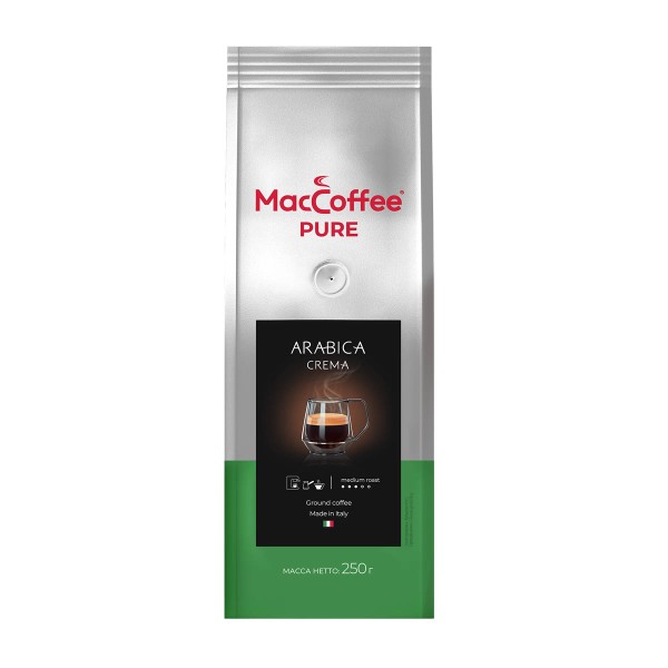 Кофе молотый MacCoffee Pure Arabica Crema 250г
