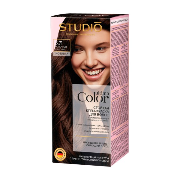 Крем-краска для волос Studio Professional Ultima Color 6.71 молочный шоколад