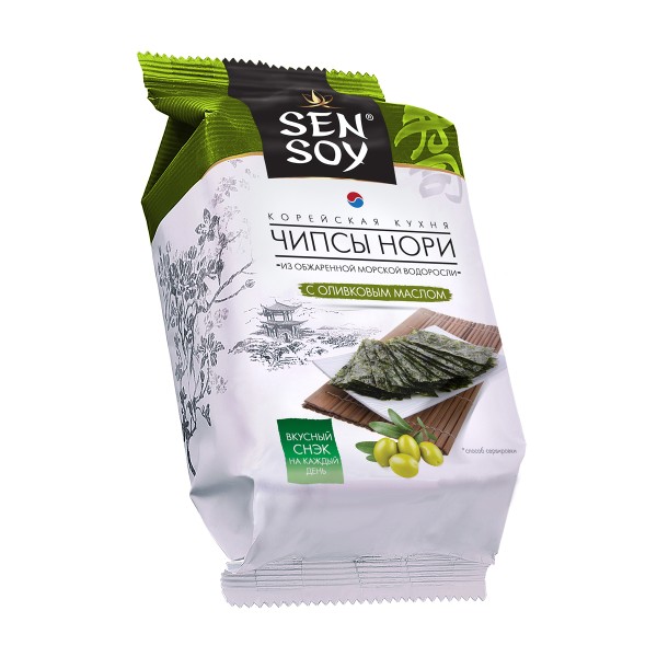 Чипсы-нори Olive из морской капусты Sen Soy 4,5г