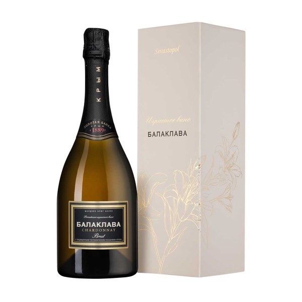 Вино белое брют игристое Balaklava Chardonnay Brut 11,5% 0,75л Крым