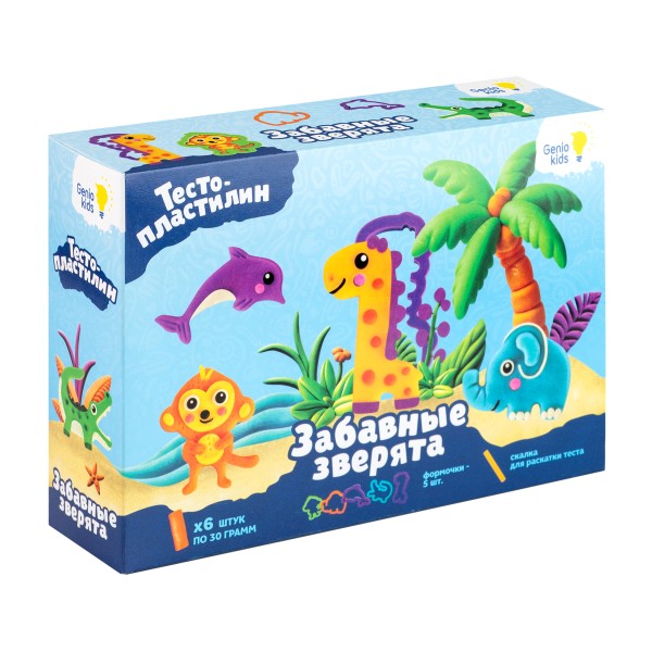 Набор для лепки Забавные зверята Genio Kids