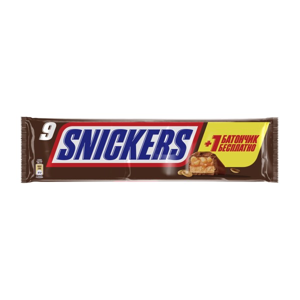Батончик шоколадный Snickers 360г