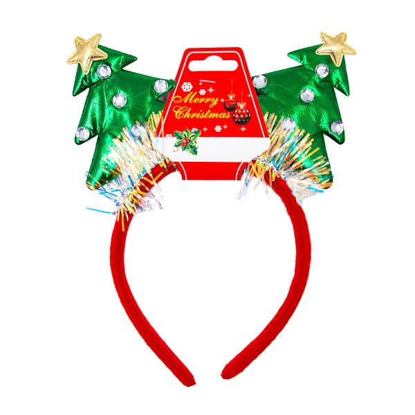 Ободок карнавальный Новогодние елочки