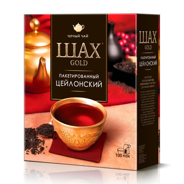 Чай черный Шах Gold цейлонский 100пак