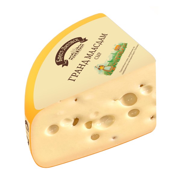 Сыр Гранд Маасдам 45% Брест-Литовск БЗМЖ