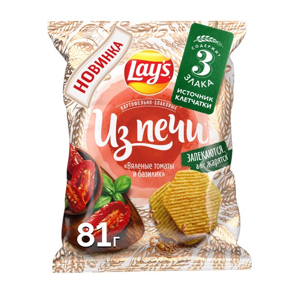 Чипсы Lay's Из печи томат и базилик 81г