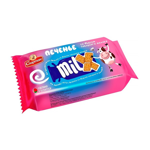 Печенье MilX со вкусом топленого молока Спартак 100г