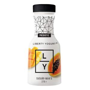 Йогурт питьевой Liberty Yogurt 2% 270г с папайей и манго БЗМЖ