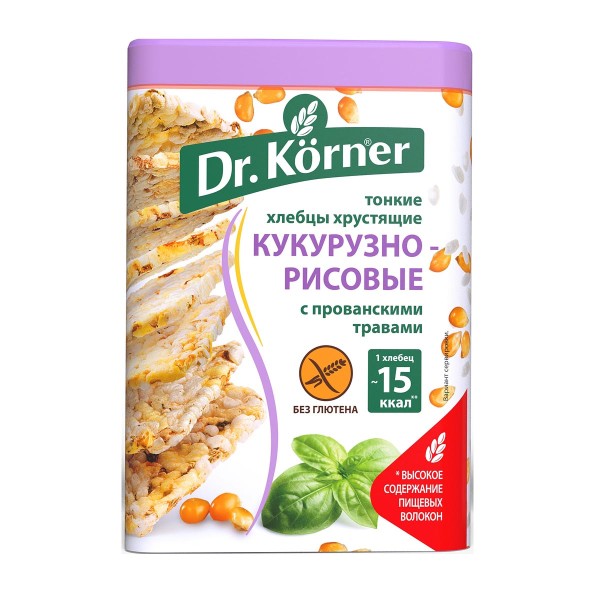 Хлебцы Dr.Kerner кукурузно-рисовые с прованскими травами 100г