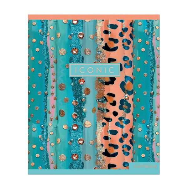 Тетрадь Pastel Gold Leopard 96л клетка Полином