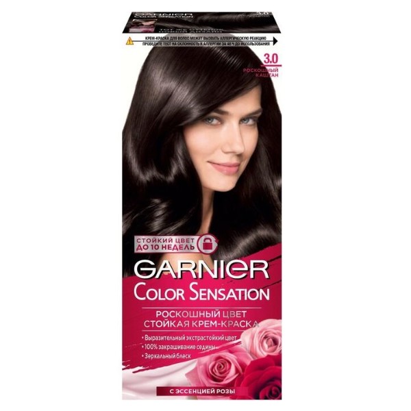 Краска для волос Garnier Color Sensation Роскошный Цвет 3.0 роскошный каштан