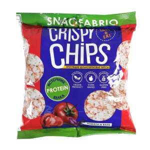 Чипсы Crispy Chips цельнозерновые Snaq fabriq 50г томат и базилик