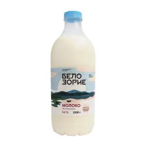 Молоко пастеризованное 3,2% Белозорие 1500г БЗМЖ