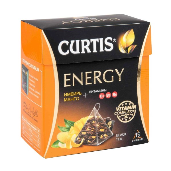 Чай черный с витаминами Curtis Energy 15пирамидок