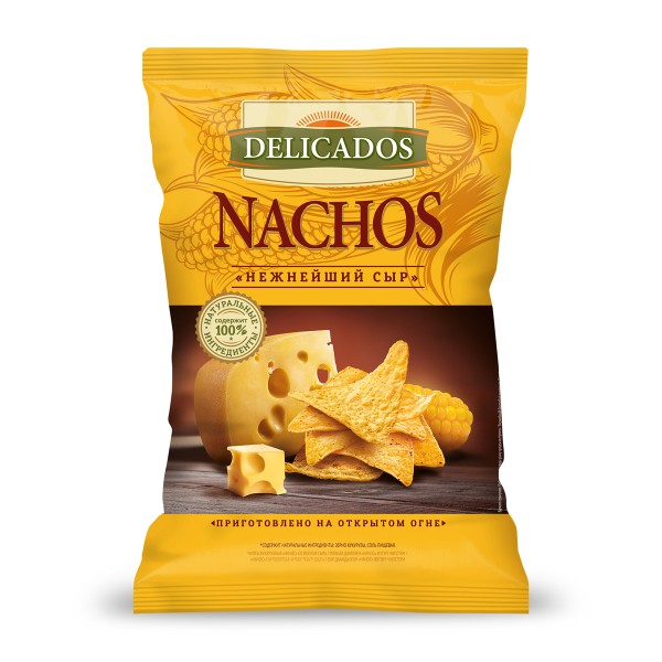 Чипсы кукурузные Nachos со вкусом сыра Delicados 150г