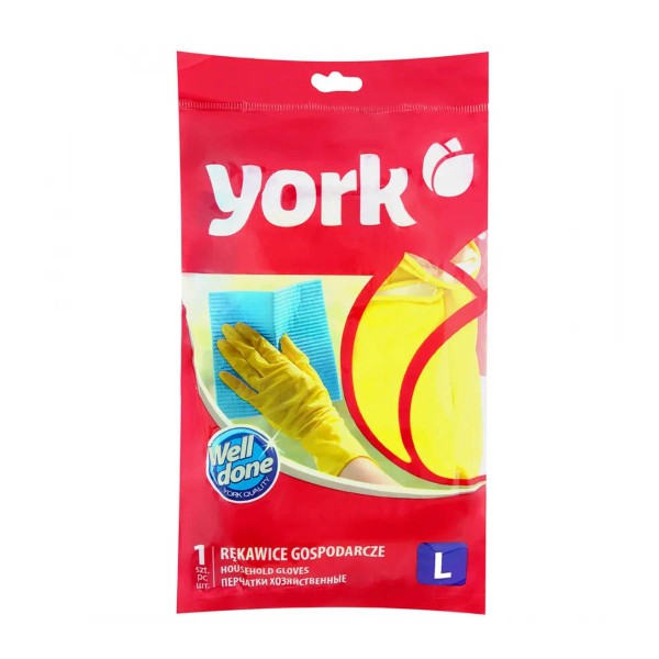 Перчатки резиновые York размер L