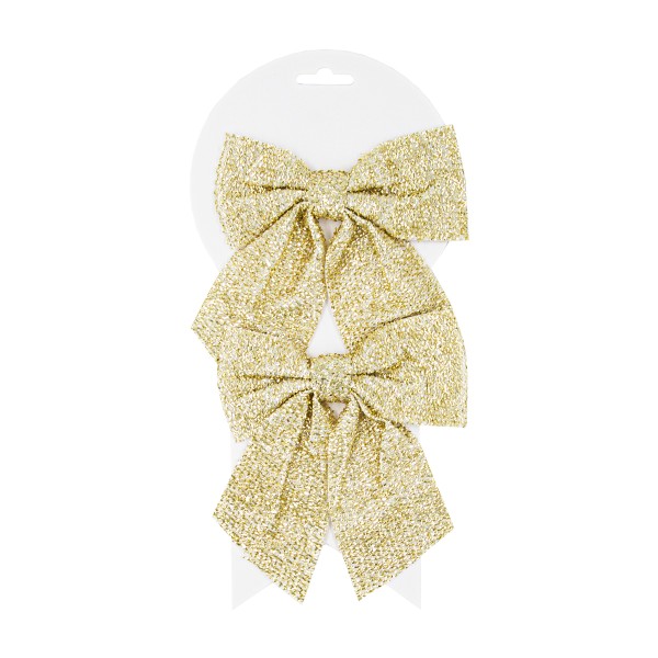 Набор украшений Бантики золото 13х15см 2шт