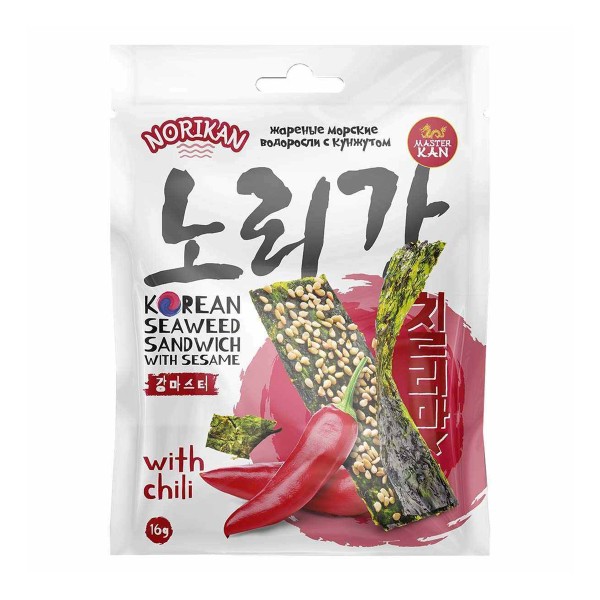 Водоросли NoriKan сэндвич с кунжутом и чили 16г