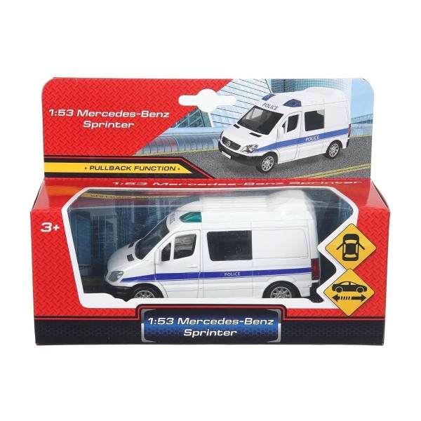 Машина Mercedes-Benz Sprinter Полиция металлическая инерционная 11см