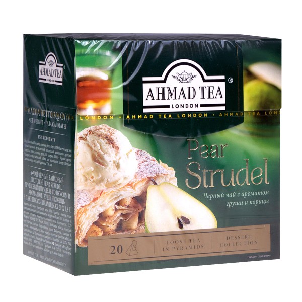 Чай черный Ahmad Tea Pear Strudel 20пирамидок