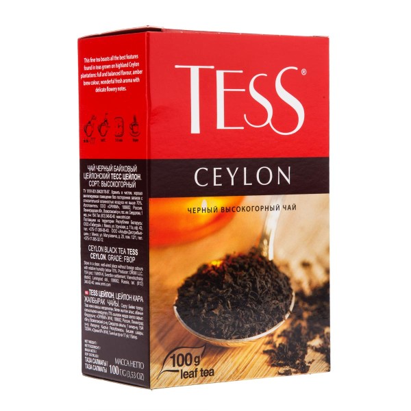 Черный чай ceylon. Tess Цейлон 100. Чай Тесс Цейлон черный 100пак. Тесс оранж черный 100 гр. Чай Тесс 100гр Ceylon Black(высокогорный) 1/15.