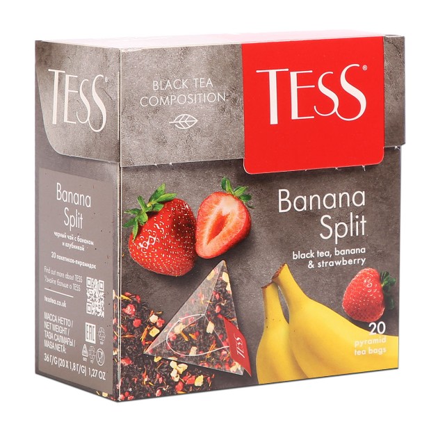 Чай черный Tess Banana Split 20пирамидок