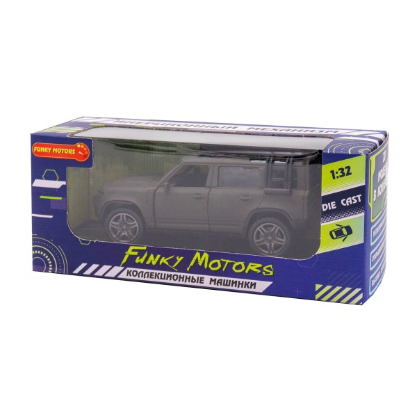 Машина Die-Cast инерционная открывающиеся двери 1:32  Funky Toys внедорожник черная