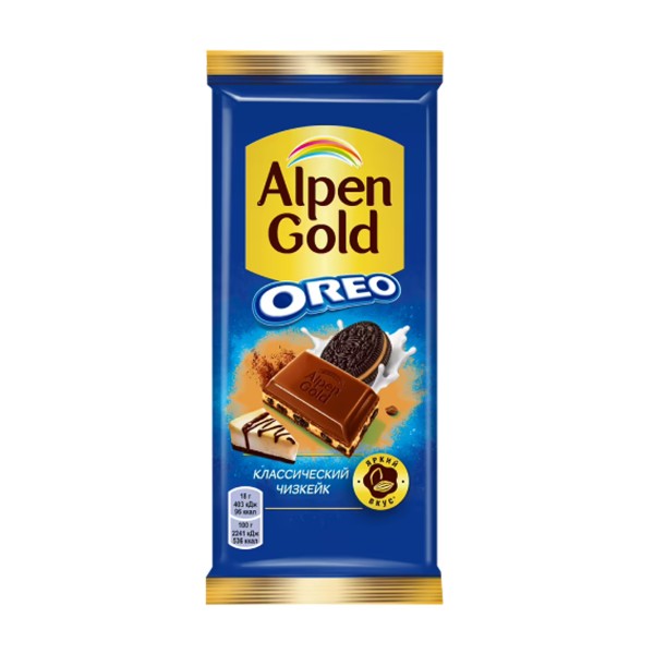 Шоколад Alpen Gold Oreo Классический чизкейк 85г