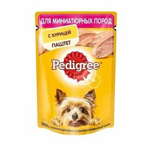 Корм Pedigree для собак миниатюрных пород 80г паштет с курицей
