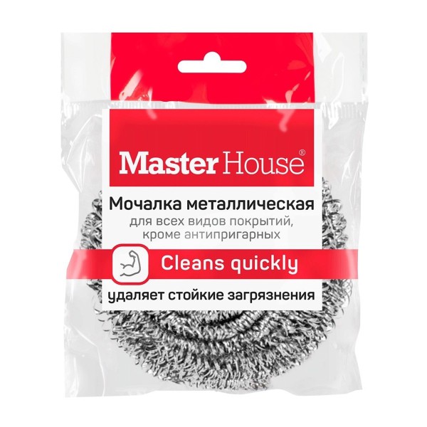 Мочалка для посуды Мой металлическая Master House