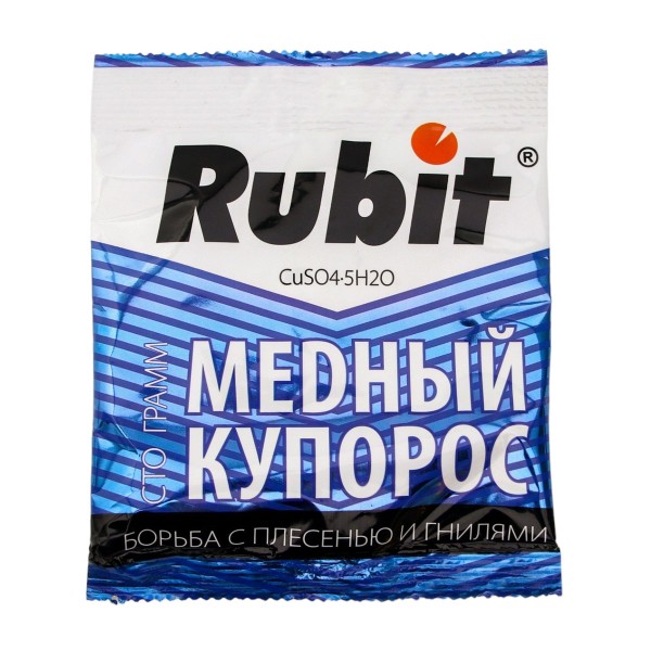 Средство Медный купорос от болезней растений 100г Rubit