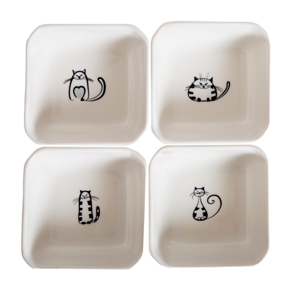 Тарелка квадратная Family cats 7,5см