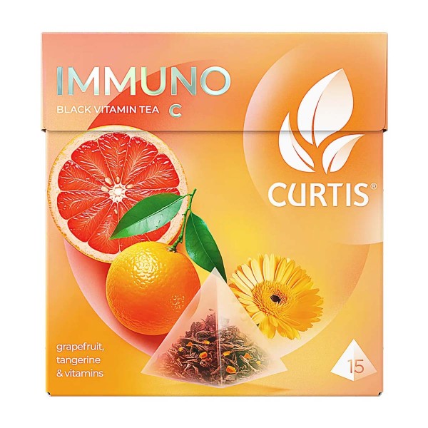 Чай черный с витаминами Curtis Immuno 15пирамидок