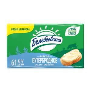 Масло сливочное Бутербродное 61,5%  Белебеевский 170г