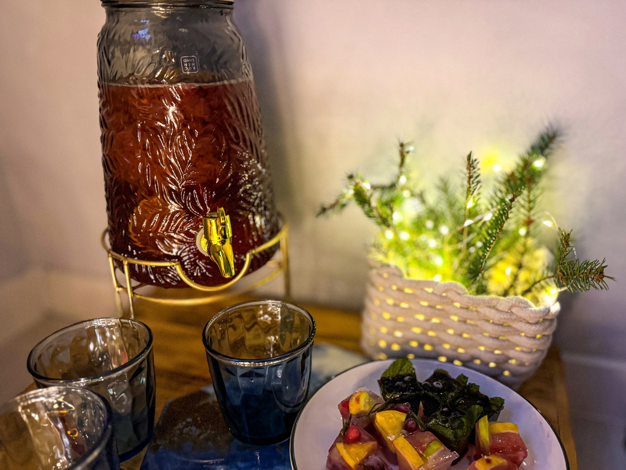 Клубничный новогодний пунш