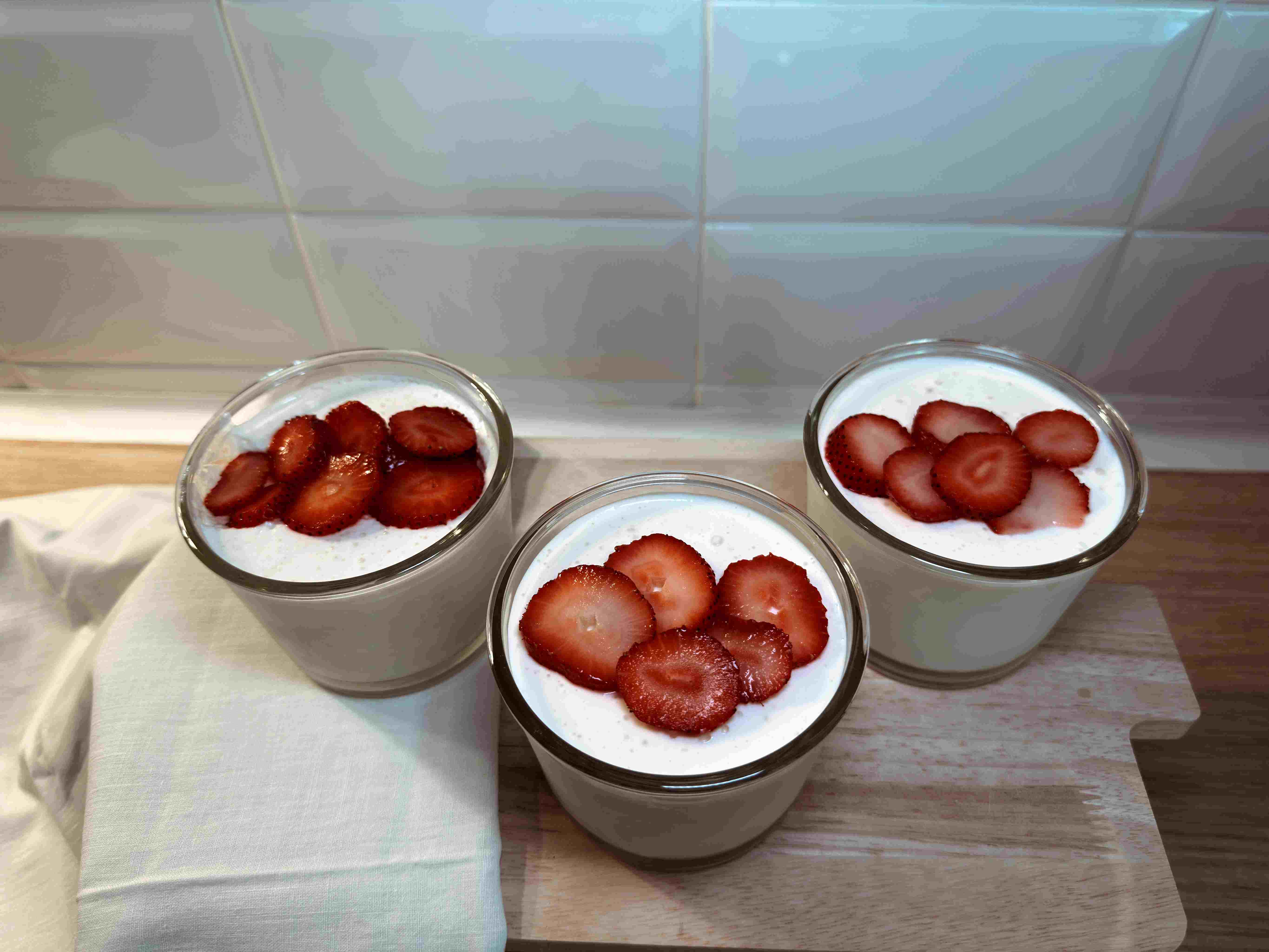 Творожное суфле с клубникой