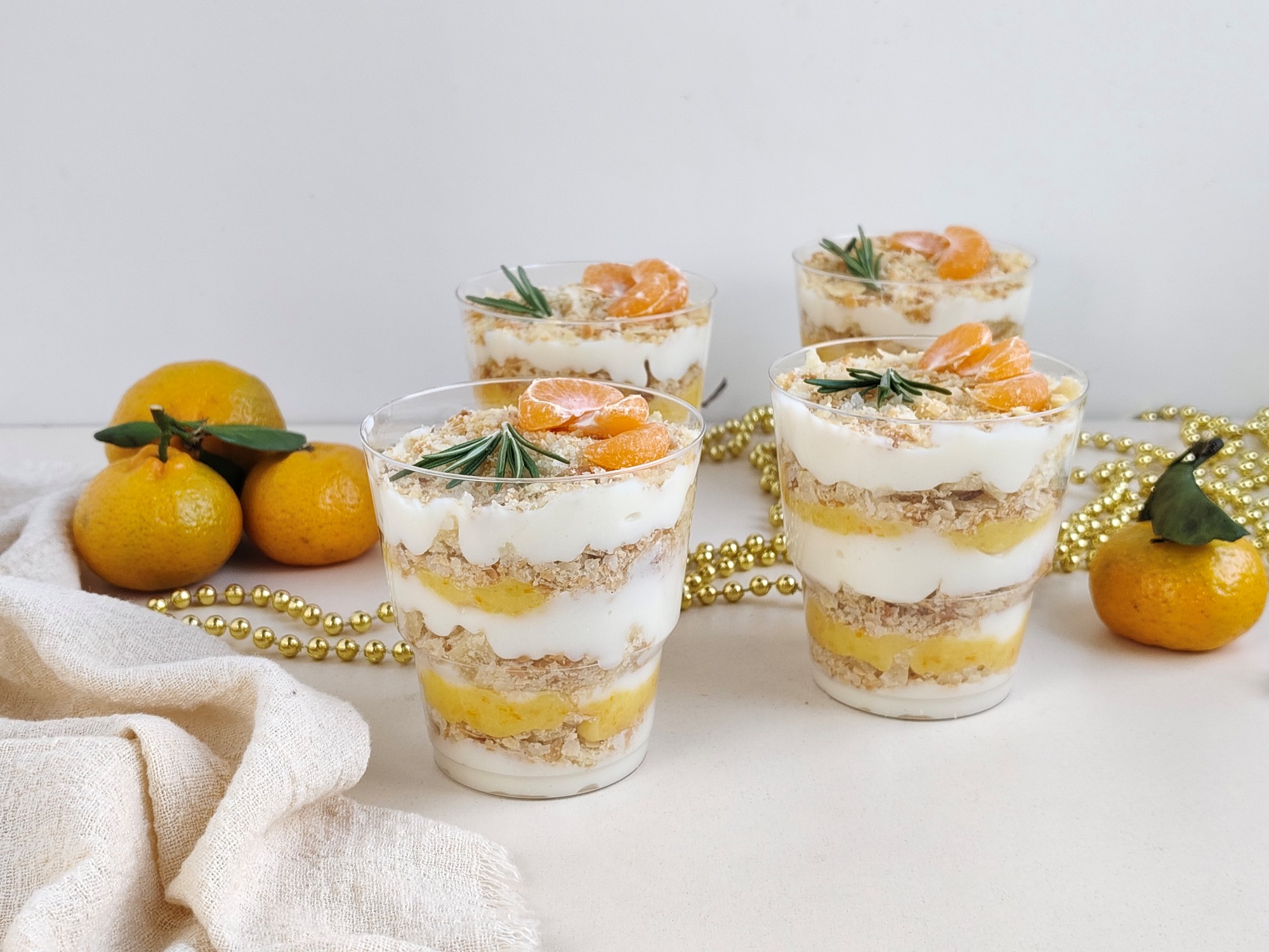 Трайфл Наполеон с мандариновым курдом